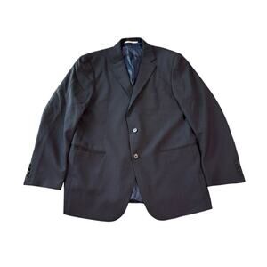 Hickey Freeman‎ Size 42R Men’s Blazer Navy Blue Made in USA 100% Worsted Wool
